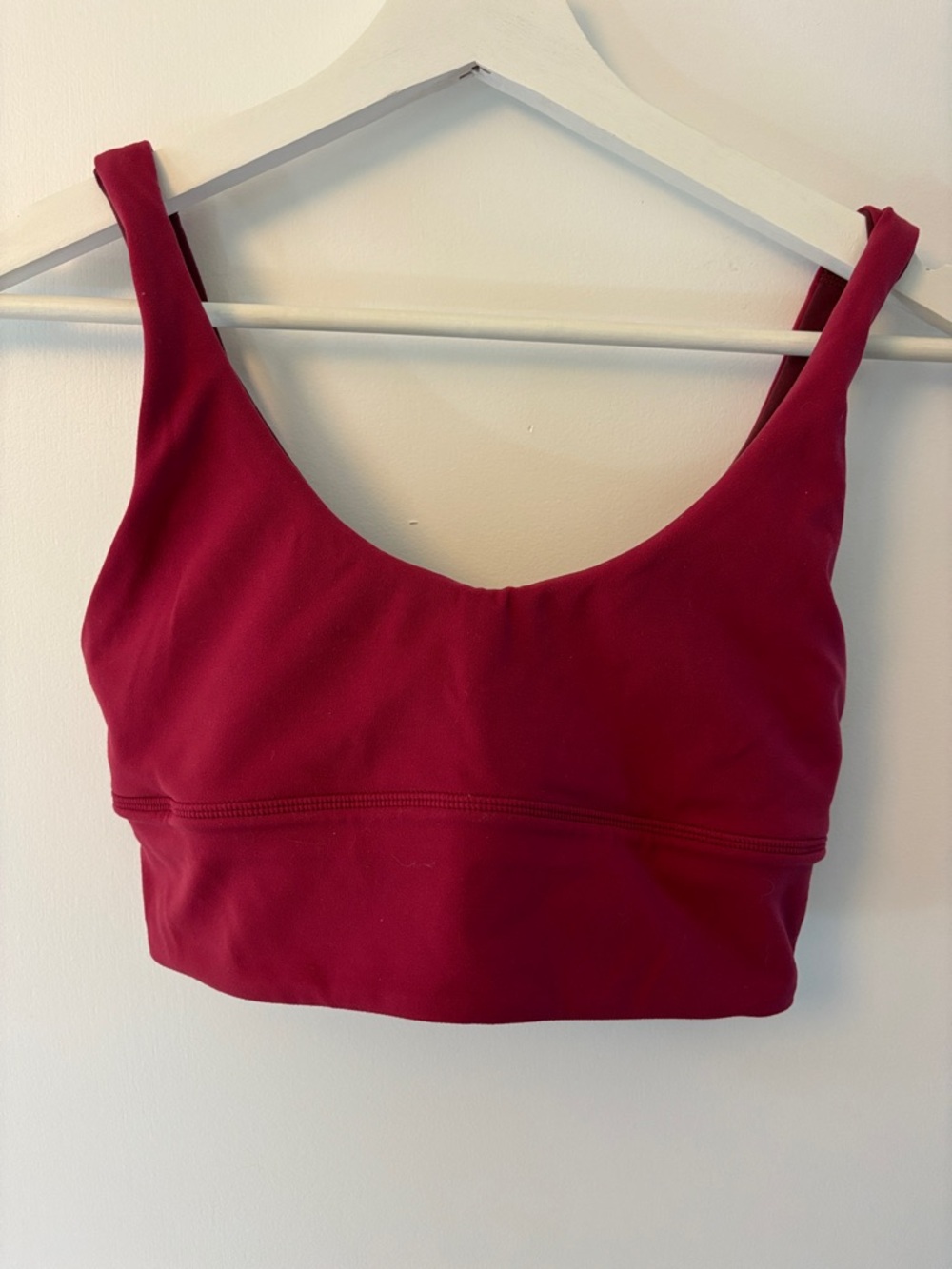 Lululemon reversible  Deep Wine Red /berry red Scoop Sports Bra